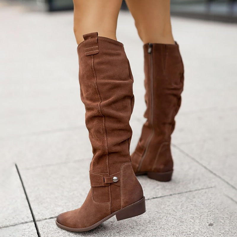 Lina – Bequeme, warme Wildlederstiefel für Damen